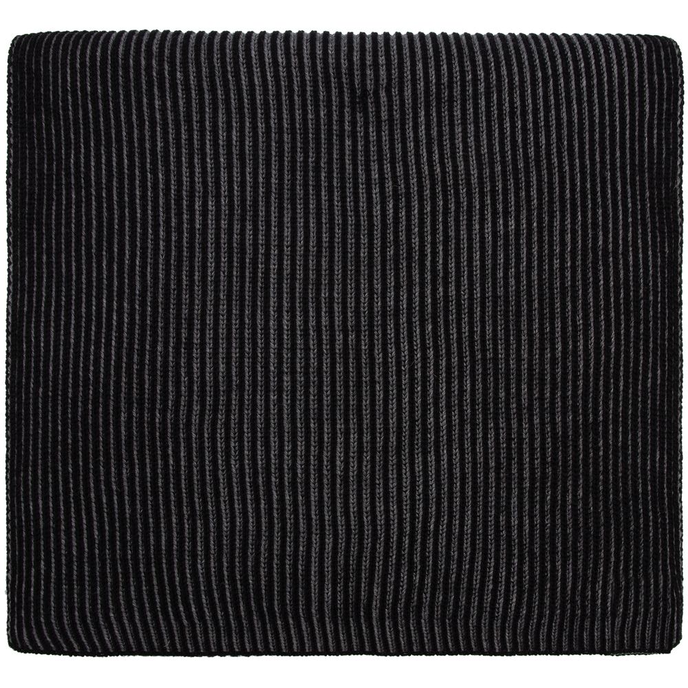 Шарф Nobilis, черный с серым меланжем