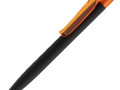 Ручка шариковая Prodir QS01 PRT-P Soft Touch, черная с оранжевым