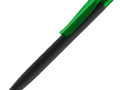 Ручка шариковая Prodir QS01 PRT-P Soft Touch, черная с зеленым