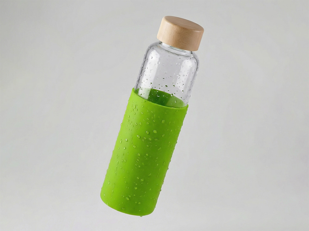 Бутылка для воды стеклянная 