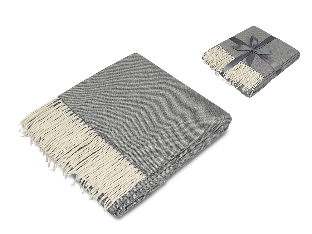 Акриловый плед Dapple 160x210 см, холодный серый (Р)