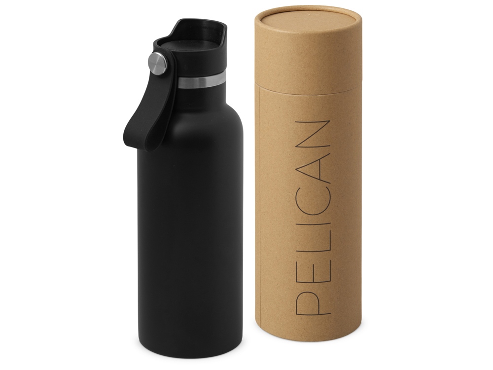 Вакуумная термобутылка «Pelican», 500 мл, черный Вакуумная термобутылка «Pelican», 500 мл, черный