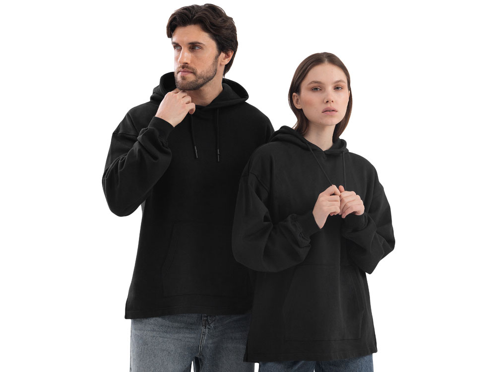 Худи оверсайз «Alpha.01» унисекс, черный