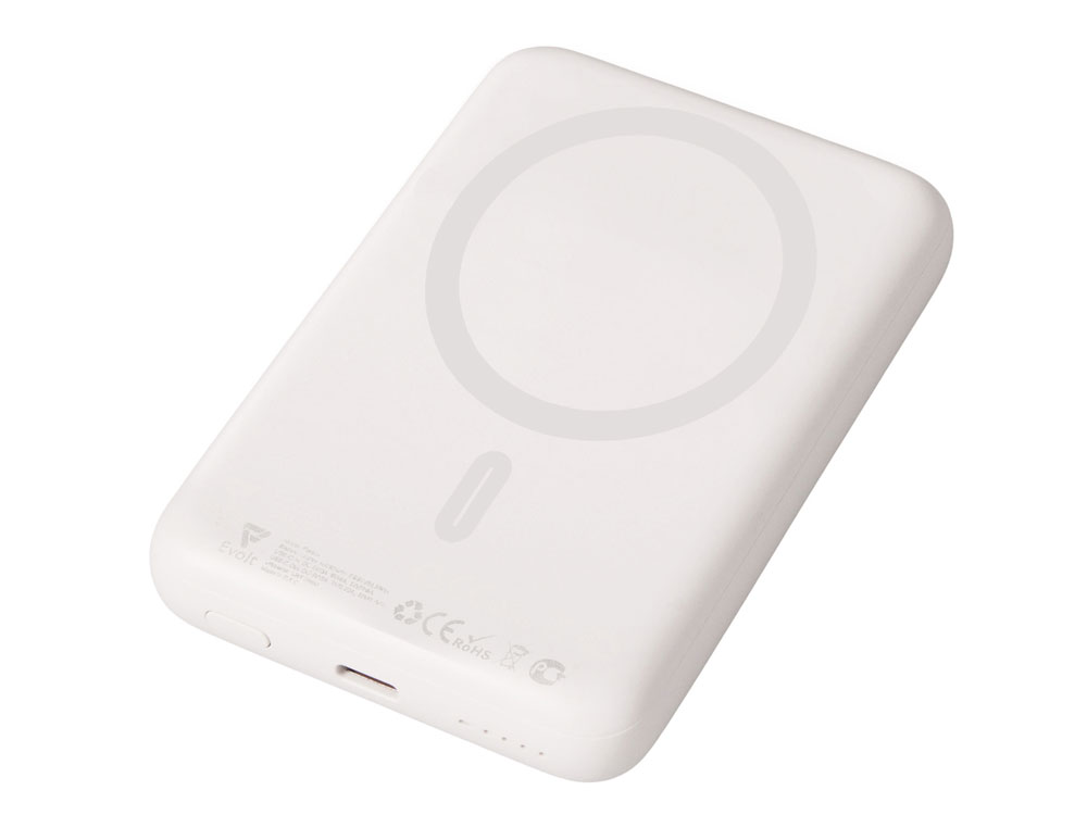 Магнитный внешний беспроводной аккумулятор «Polarix», QC/PD, 10000 мАч, слоновая кость Магнитный внешний беспроводной аккумулятор «Polarix», QC/PD, 10000 мАч, слоновая кость