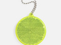 Пешеходный светоотражатель с цепочкой «Круг», неон-желтый