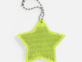 Пешеходный светоотражатель с цепочкой «Звезда», желтый неон