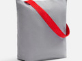 Шопер B5, серый с широкими красными ручками