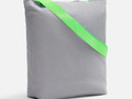 Шопер B5, серый с широкими зелеными ручками