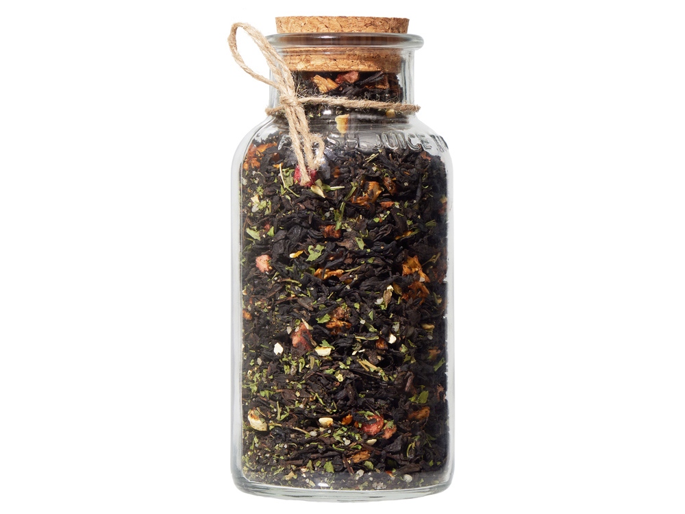 Чай черный с соком ананаса, клубникой, мятой, медом и лимоном