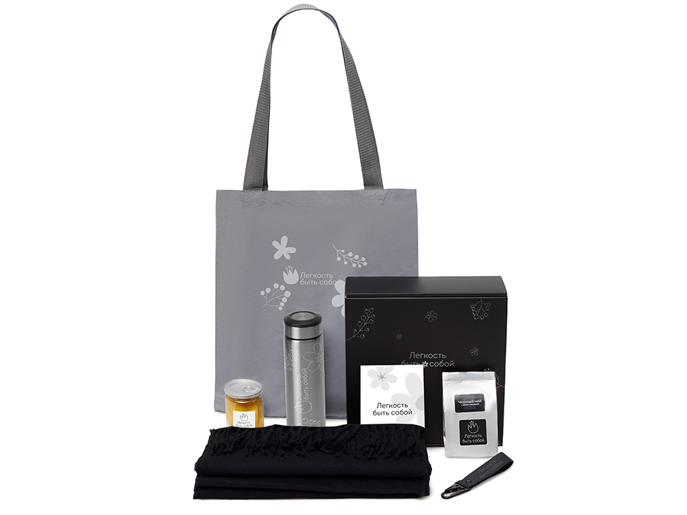 Подарочный набор «Re:f. Walk» с палантином, шопером и термосом