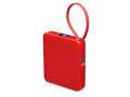 Внешний аккумулятор со встроенным кабелем USB-C «Дэнси», 5000 мАч, красный